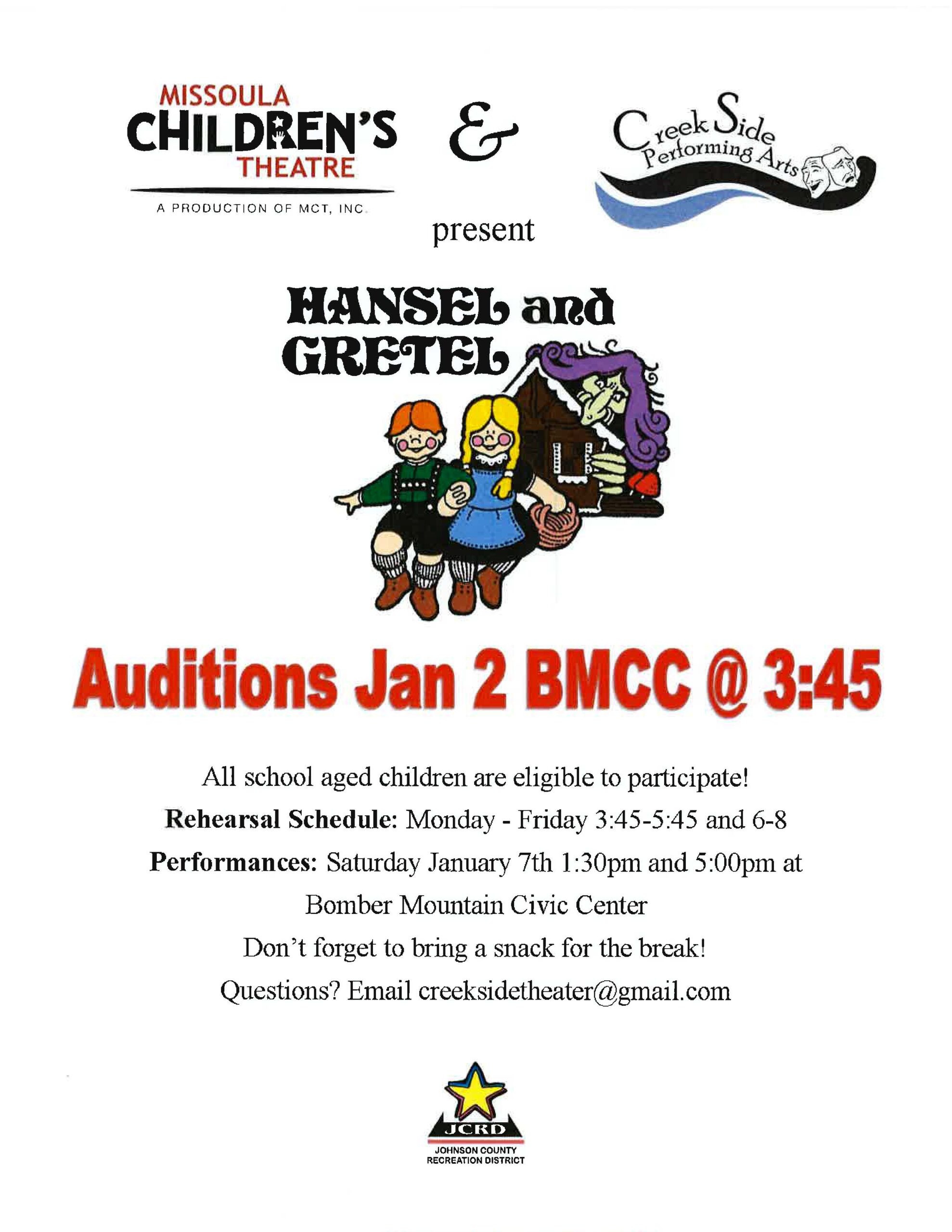 Auditions for Hansel and Gretel