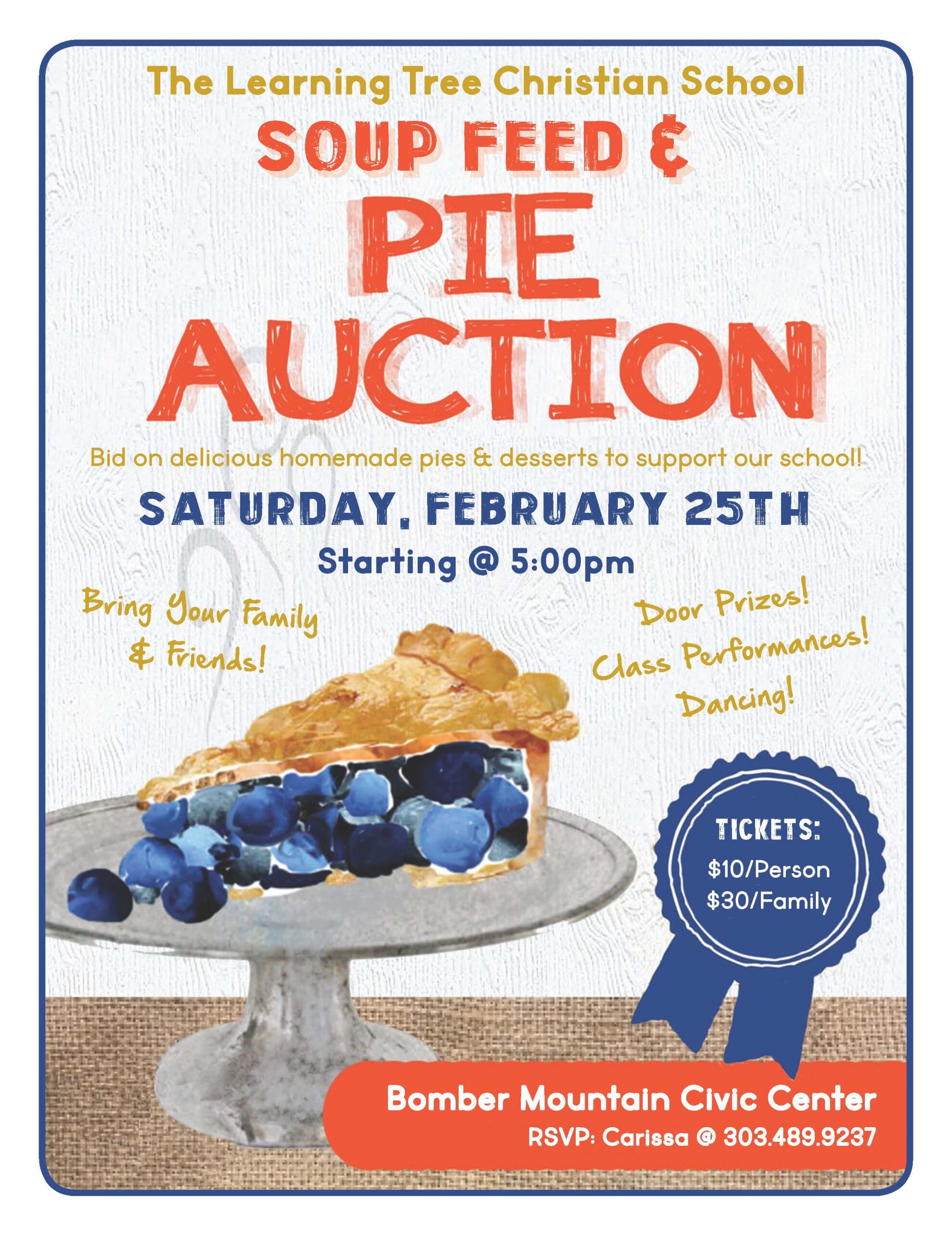 The Learning Tree Soup Feed and Pie Auction